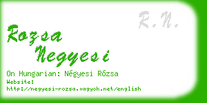 rozsa negyesi business card